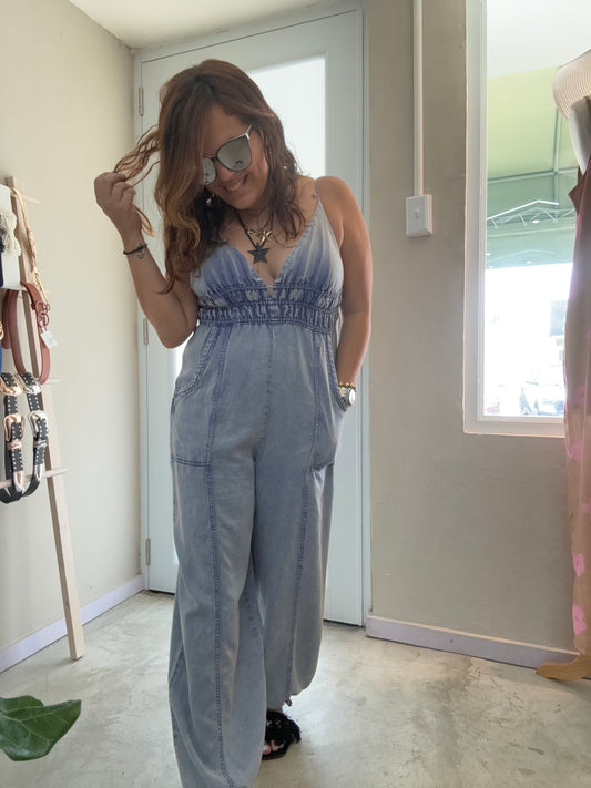 V Neck Jumpsuit