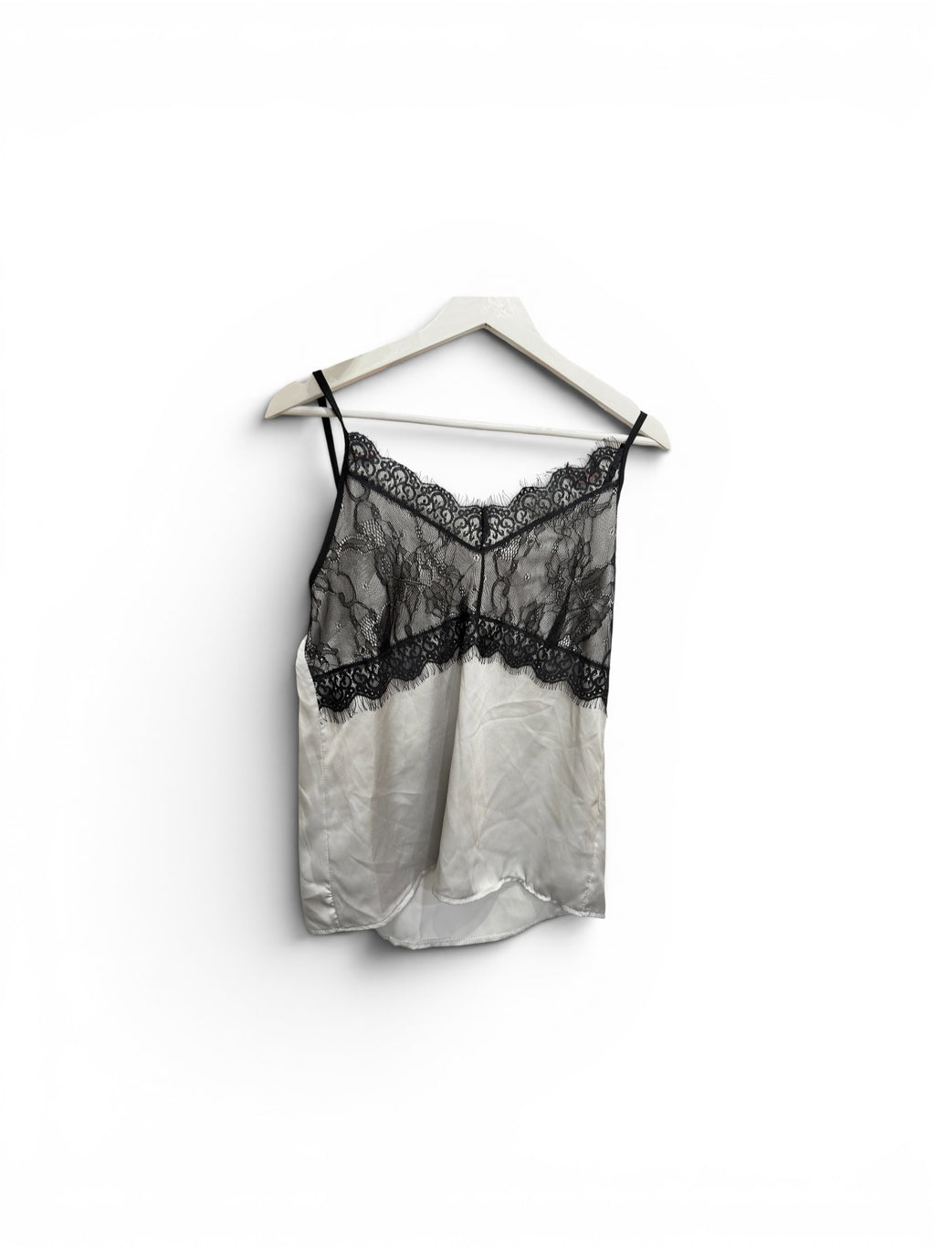 Lace satin top