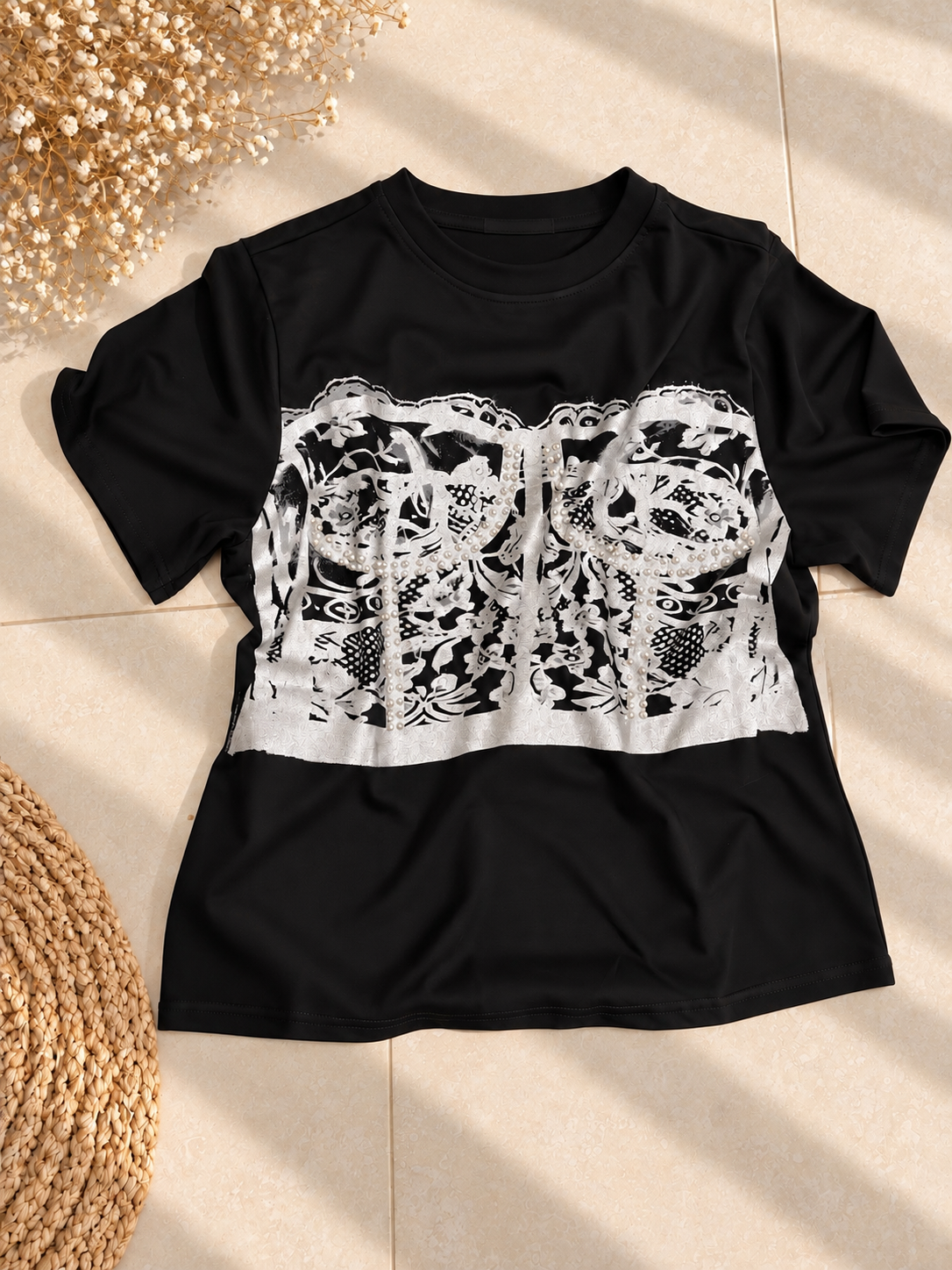 Pearl bustier top