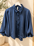 Satin button down top