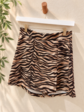 Animal print skort