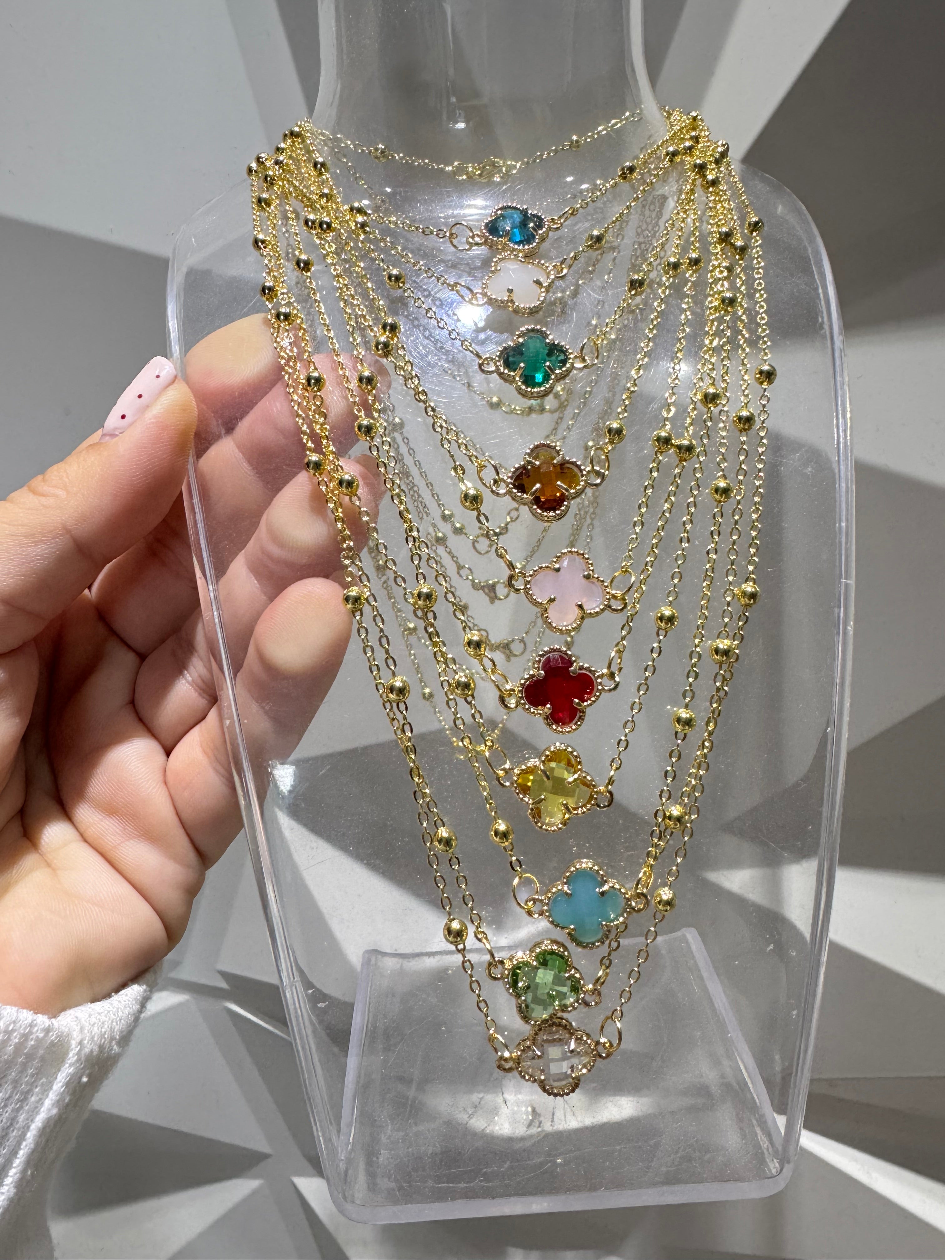 Clover charm necklace