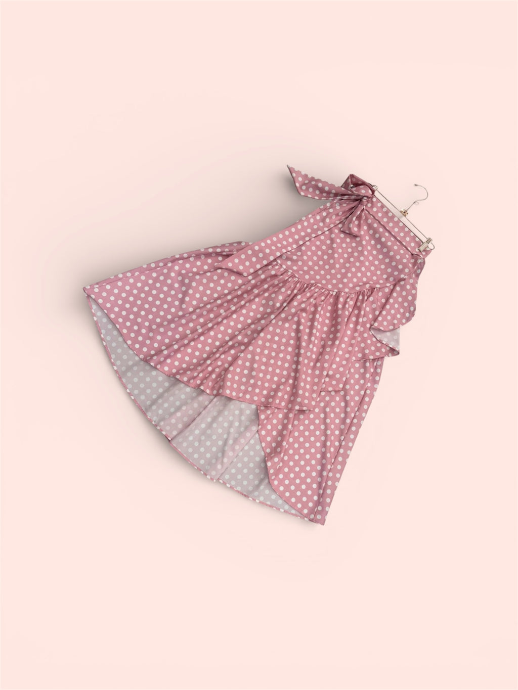 Polka dot wrap skirt