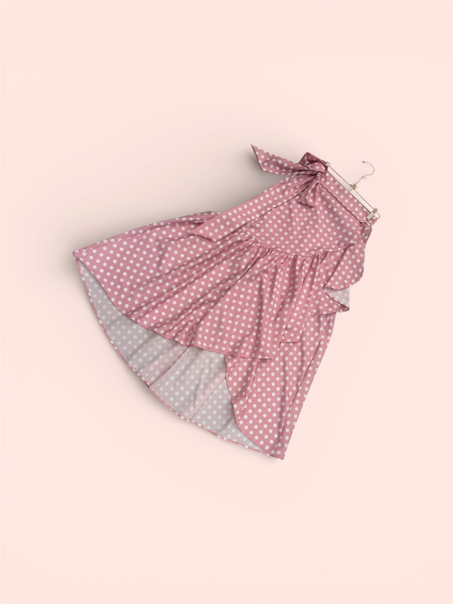 Polka dot wrap skirt