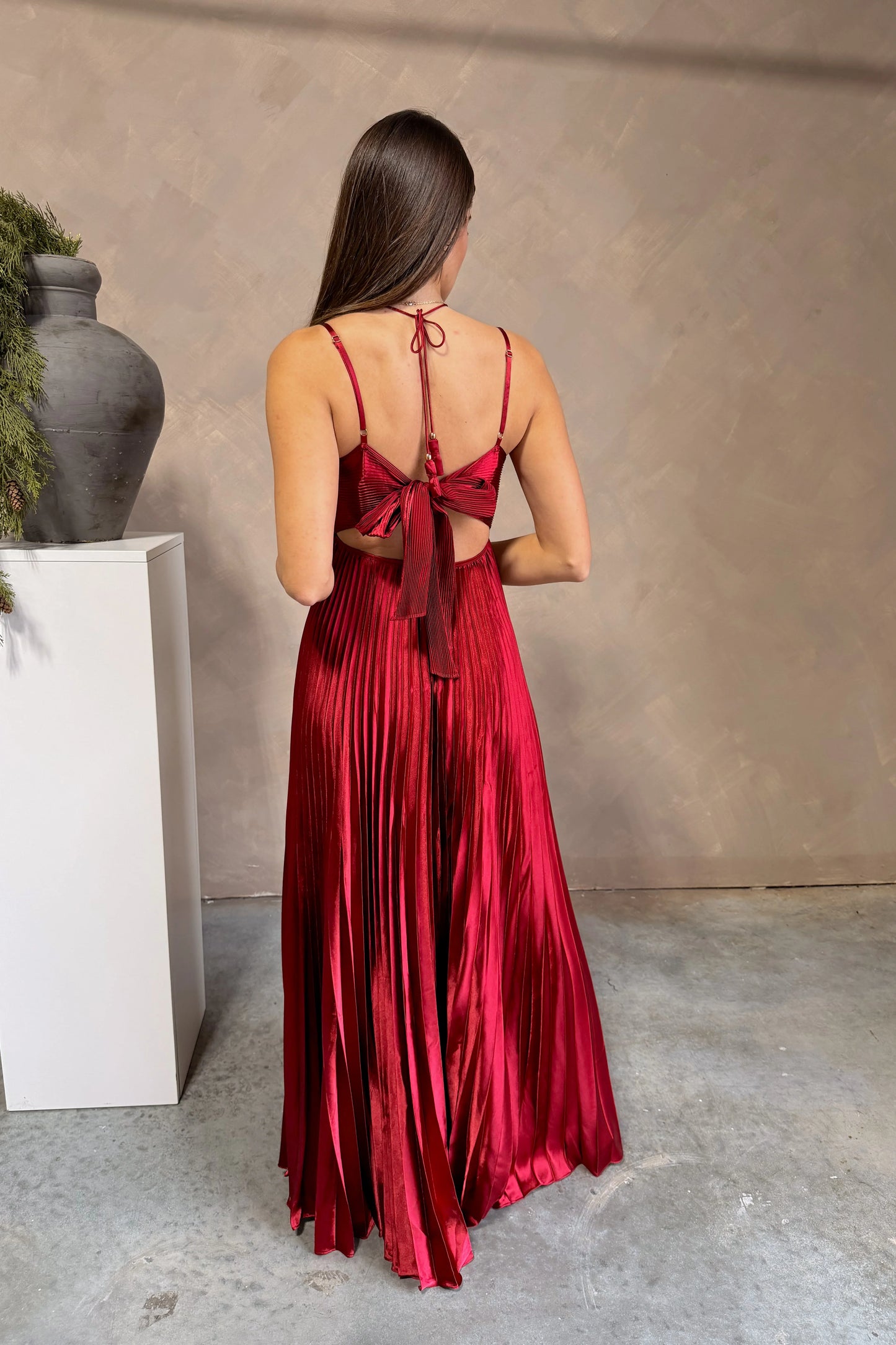 Satin maxi dress