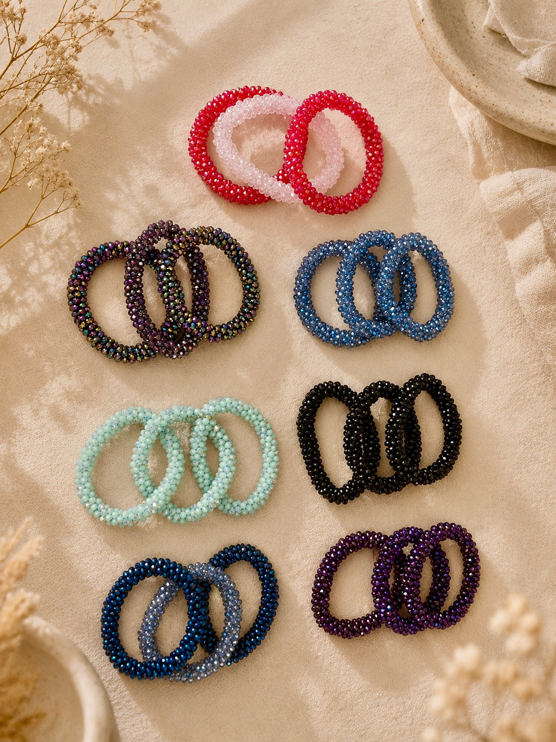 Elastic bracelet set