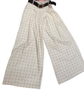 Polka dot palazzo with belt