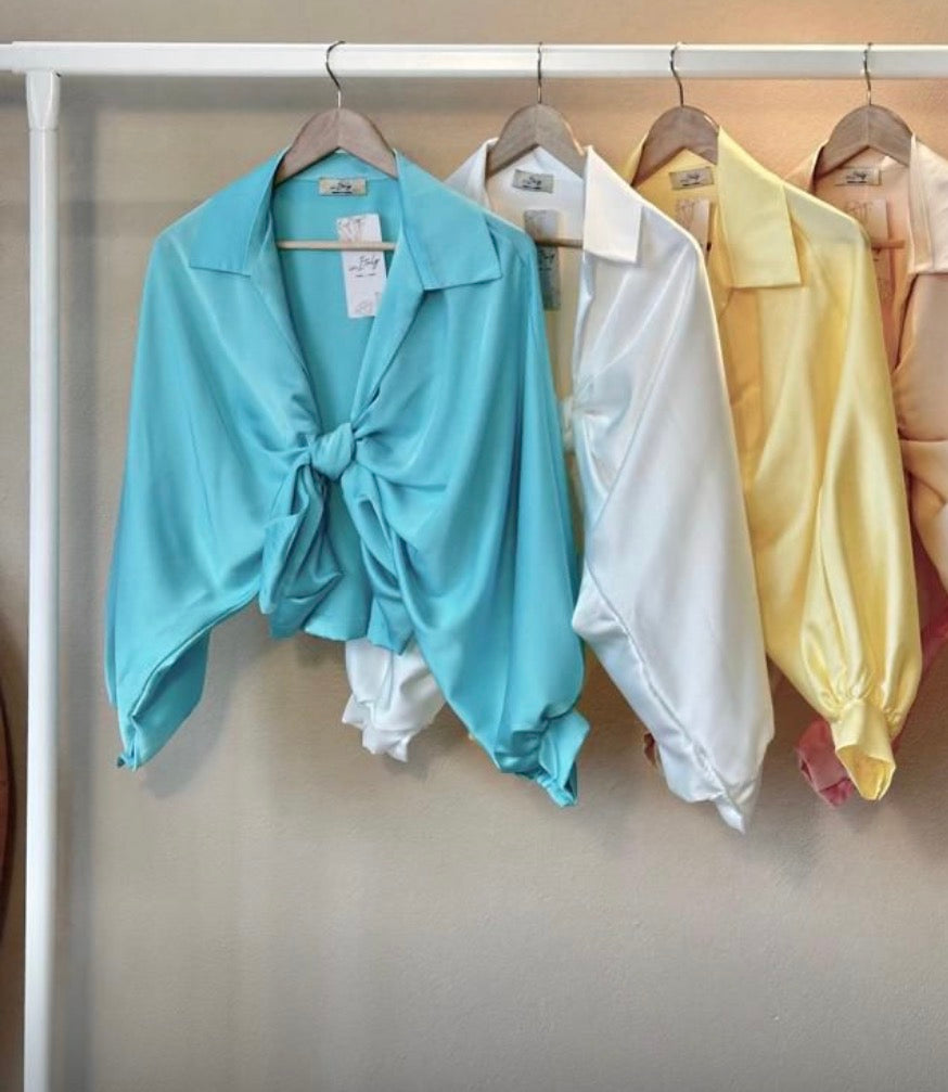 Italy satin shirt nudo