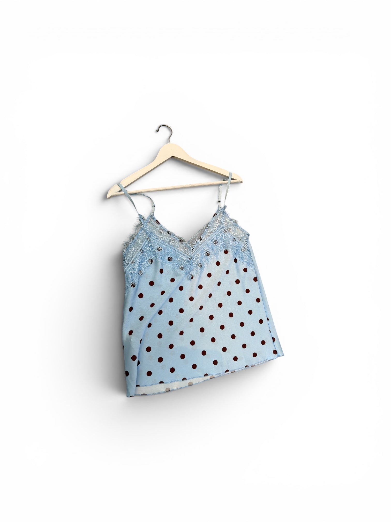 Polkadot satin top
