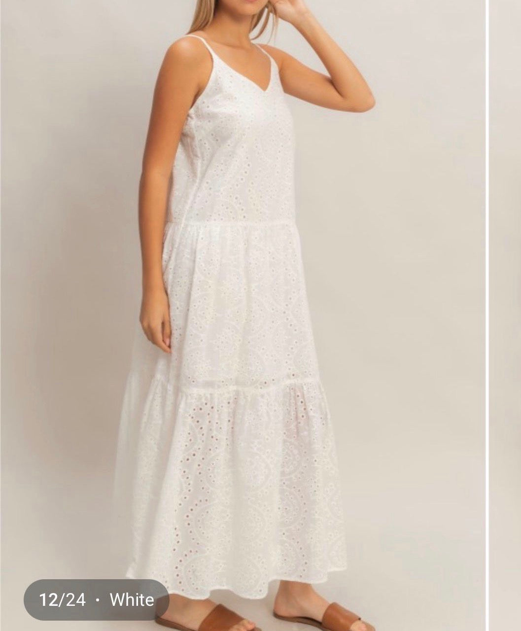 Eyelet maxi dress