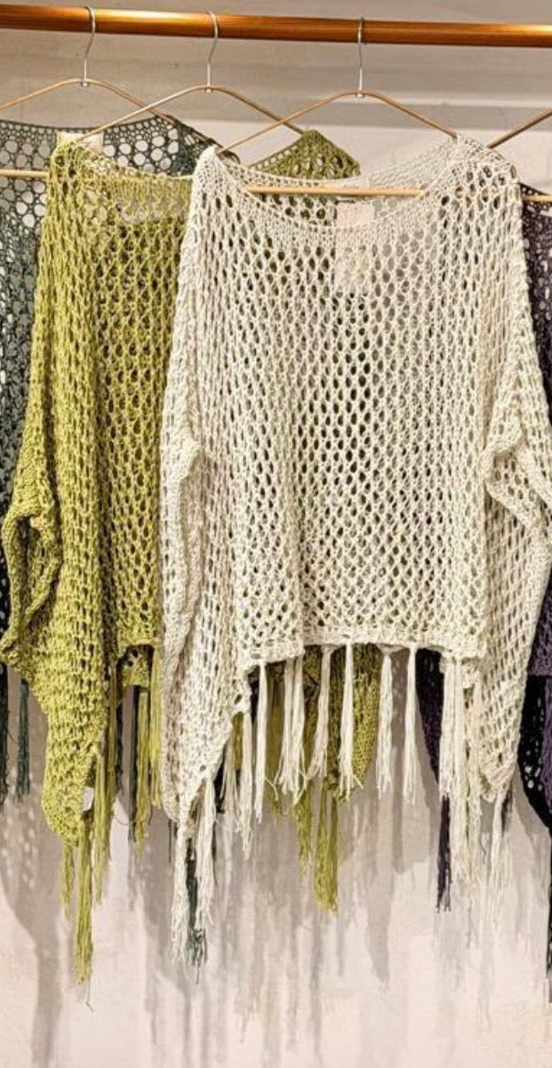 Crochet fringes top