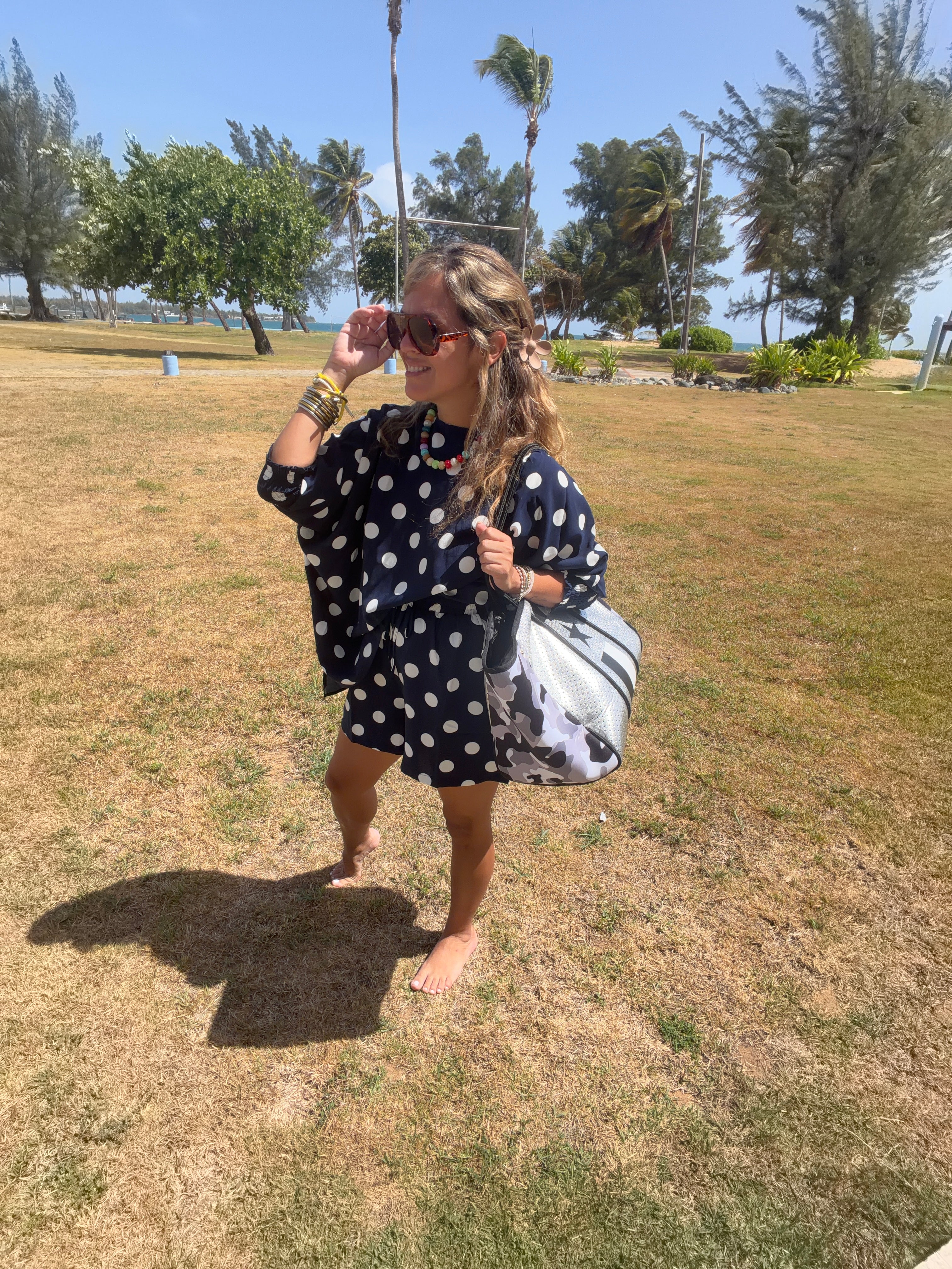 Polkadot navy set