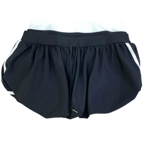 Black Bubble Trackline Skort
