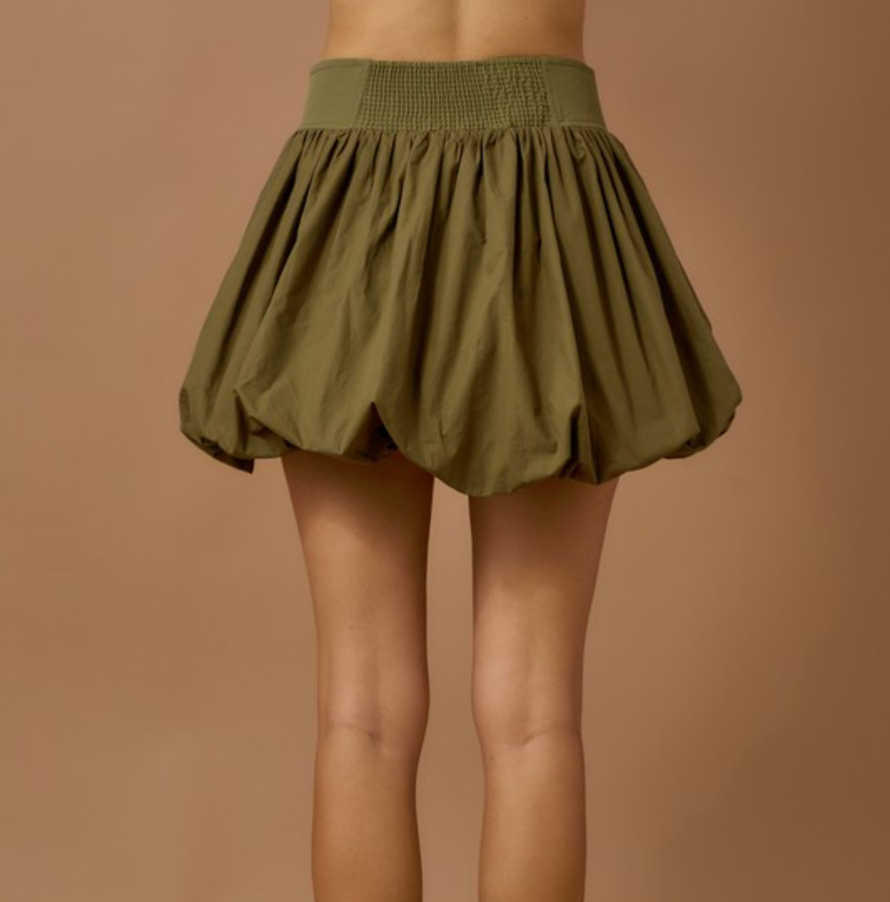 Olive Bubble Skirt