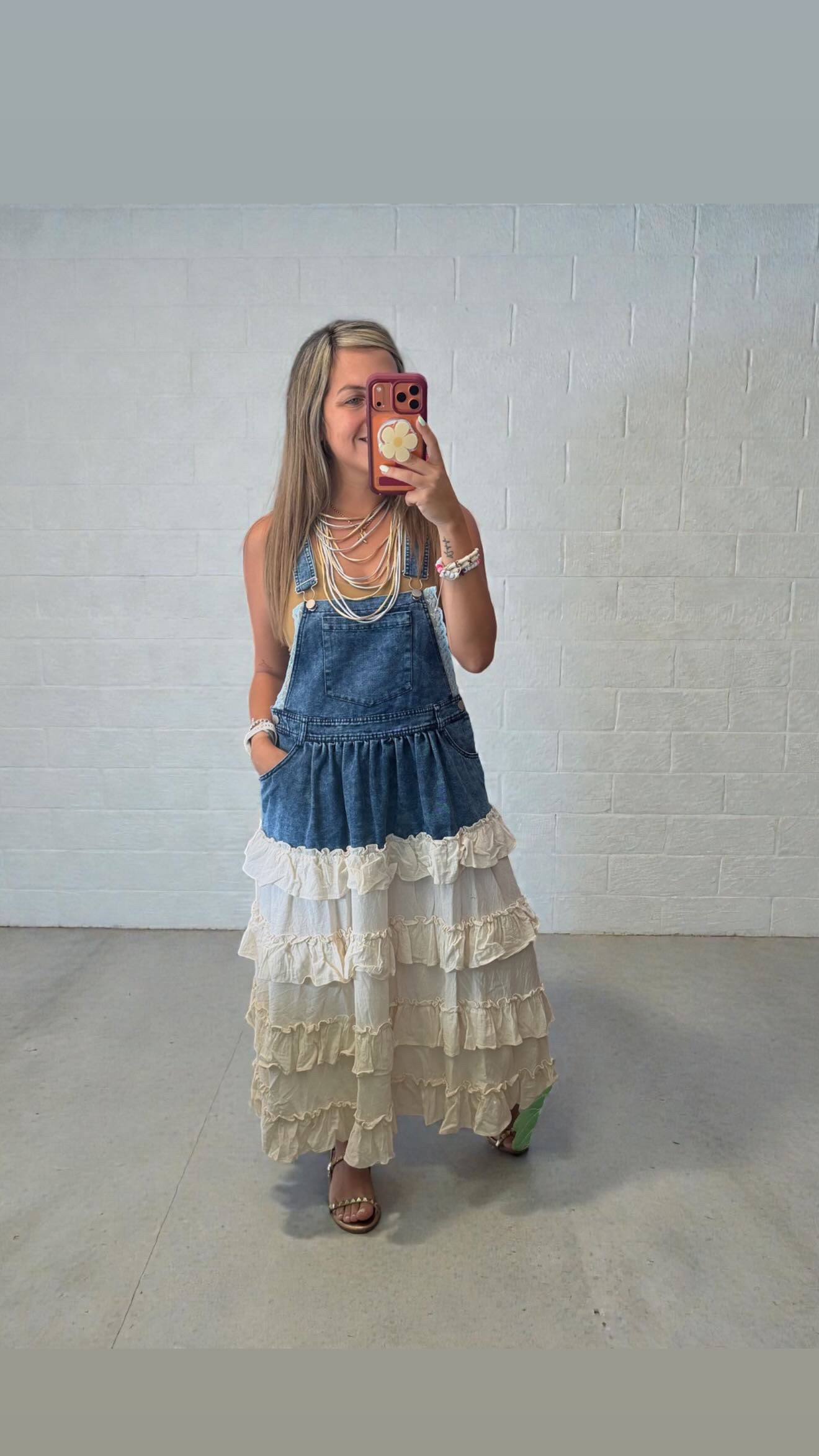 Denim overall Dress