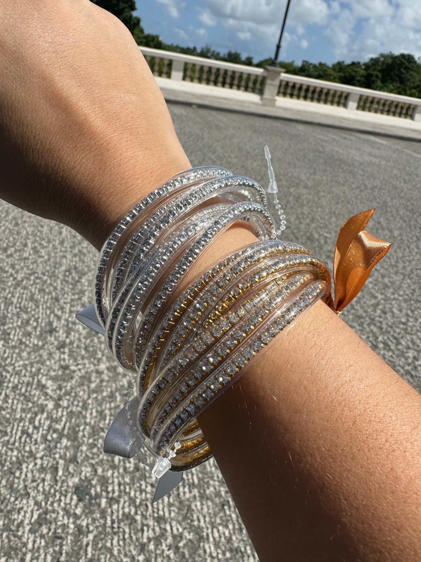 Rhinestone Jelly Bangles