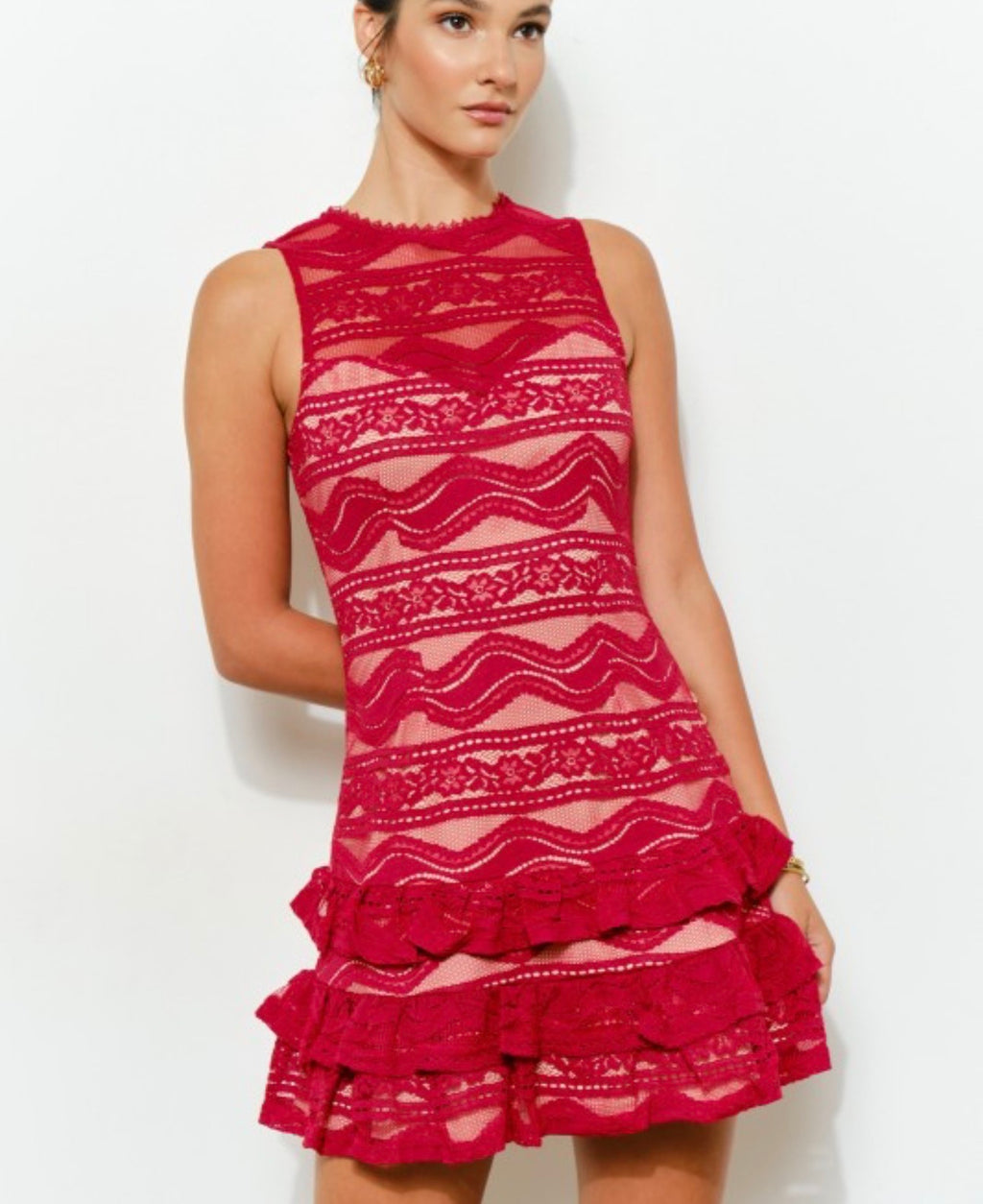 Ruffle lace dress