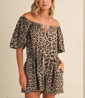Animal print romper