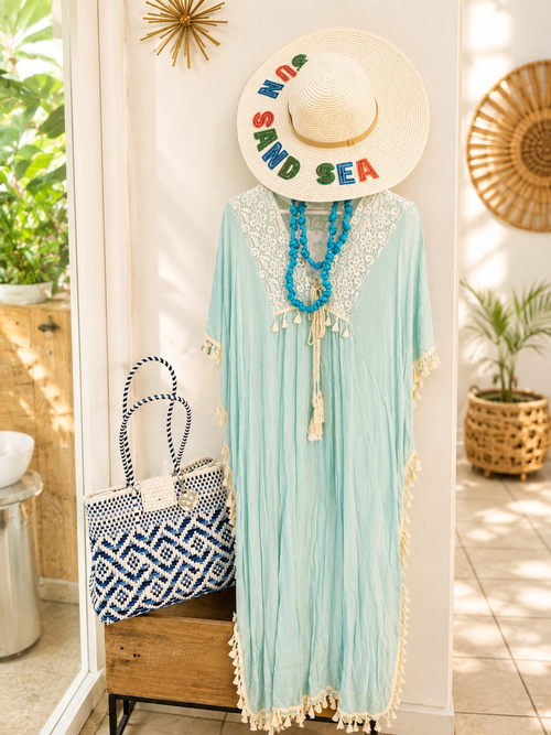 Aqua coverup dress