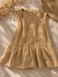 Gingham peplum top