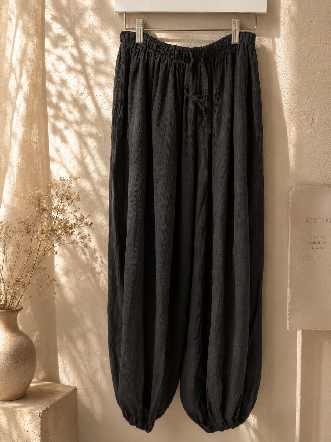 Black bubble pant