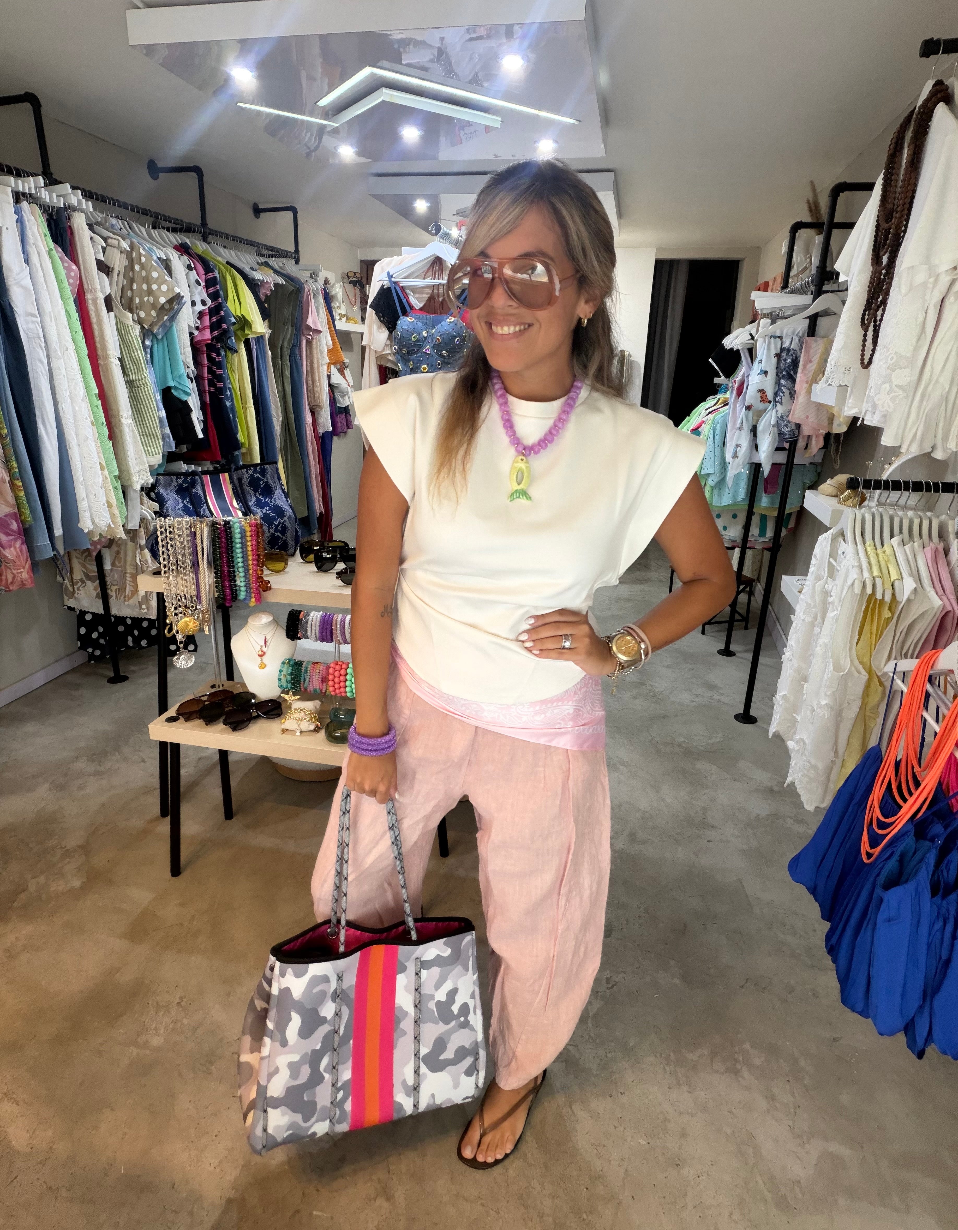 Lino barrel pant