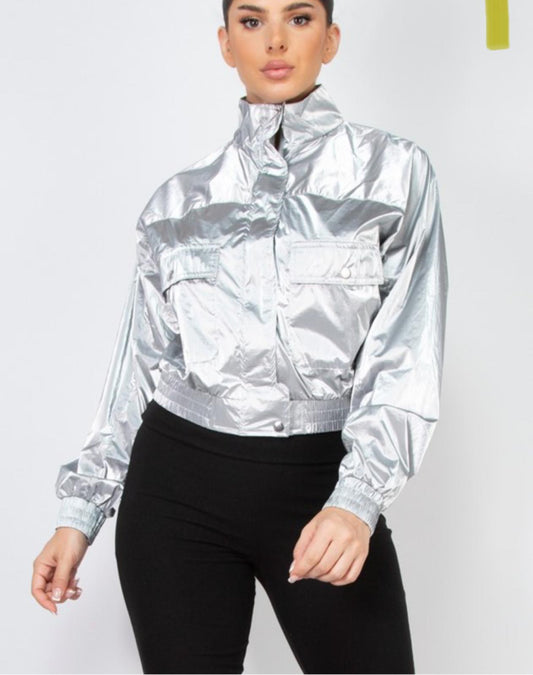 Metallic Silver Jacket