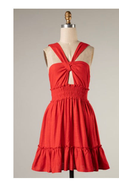 Red Ruffle Dress